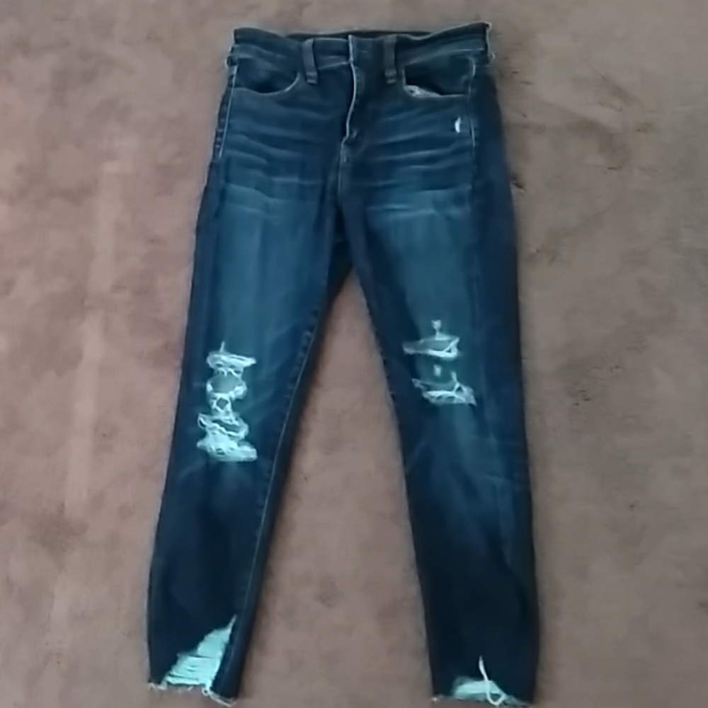 Hi-rise jegging crop jeans